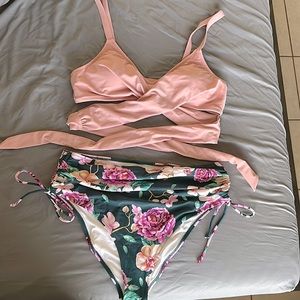 New Cupshe floral bikini size xxl